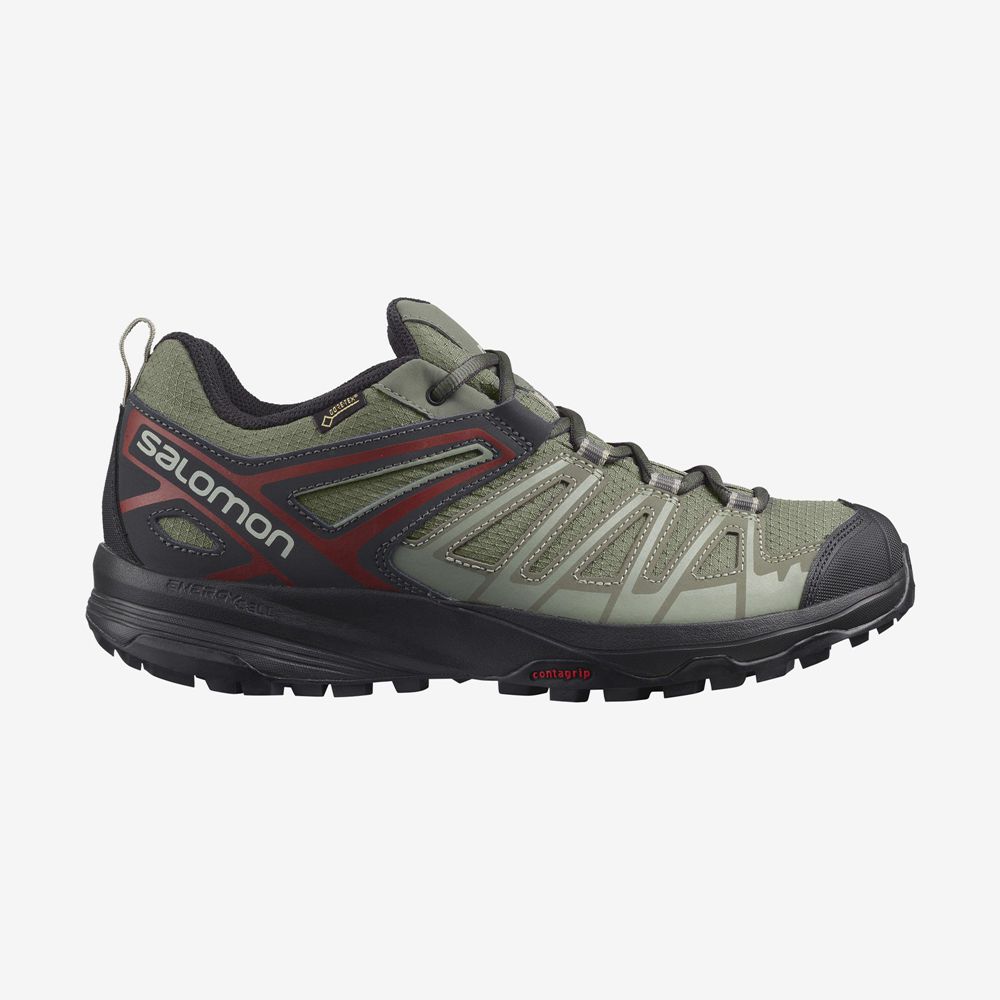 Salomon X CREST GORE-TEX Zapatillas Trekking Hombre - Verde Oliva Verde - Colombia (17489-IMEY)